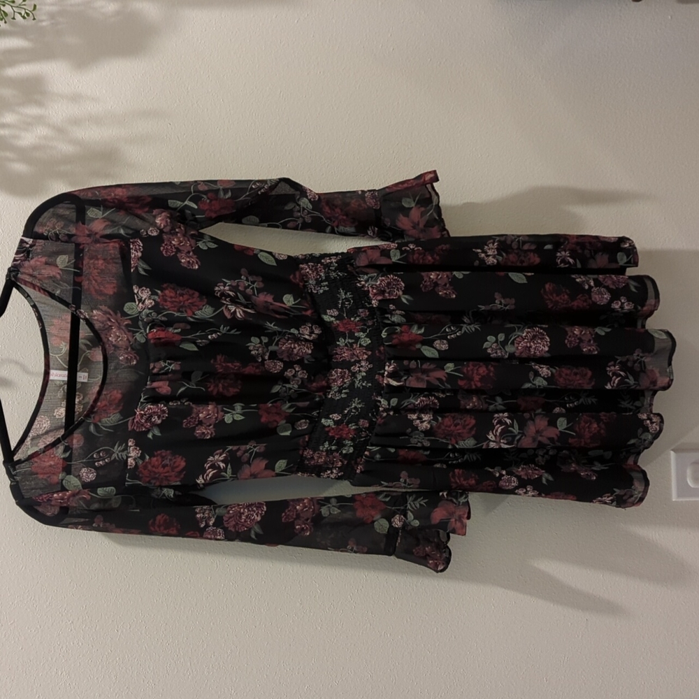 Xhileration Dress with Sheer long sleeves